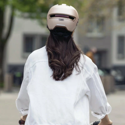 Casque Abus HUD-Y Ace Champagne Gold Avec Feu Pour Vélo En Ville – Image 5