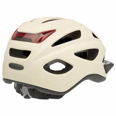Casque De Vélo Crème Avec Feu Arrière Amovible City Go Polisport – Image 2