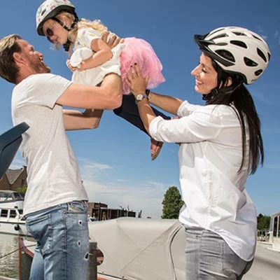 Casque De Vélo Crème Avec Feu Arrière Amovible City Go Polisport – Image 5