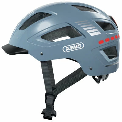 Casque Vélo Avec éclairages Abus Hyban 2.0 LED Signal Glacier