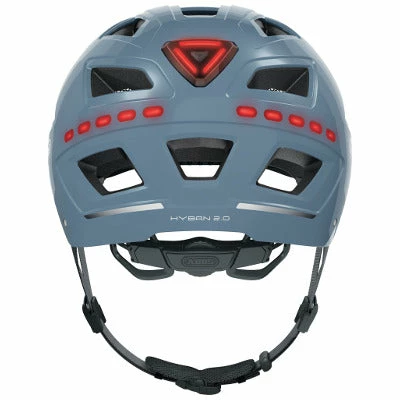 Casque Vélo Avec éclairages Abus Hyban 2.0 LED Signal Glacier – Image 3