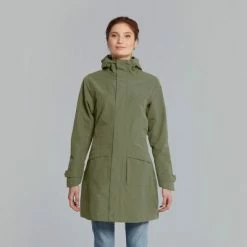 Parka Pluie Chaud Et élégant Vert Olive Pour Femmes Mosse Basil