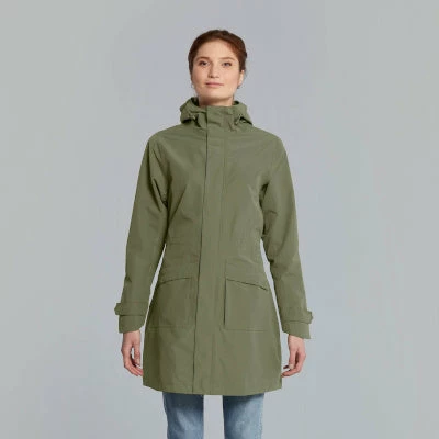 Parka Pluie Chaud Et élégant Vert Olive Pour Femmes Mosse Basil