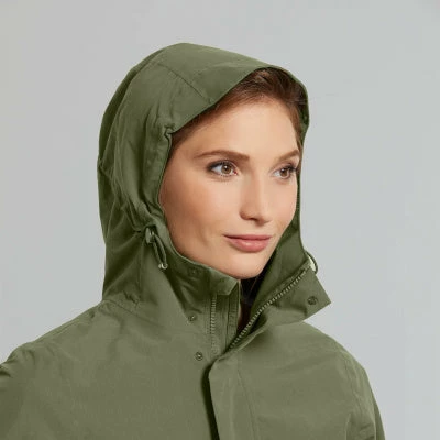 Parka Pluie Chaud Et élégant Vert Olive Pour Femmes Mosse Basil – Image 4