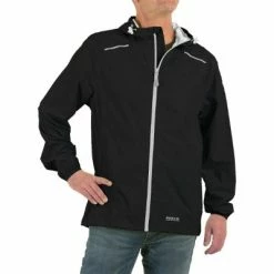Veste De Pluie Vélo Imperméable Noire Tour Pro X Elements